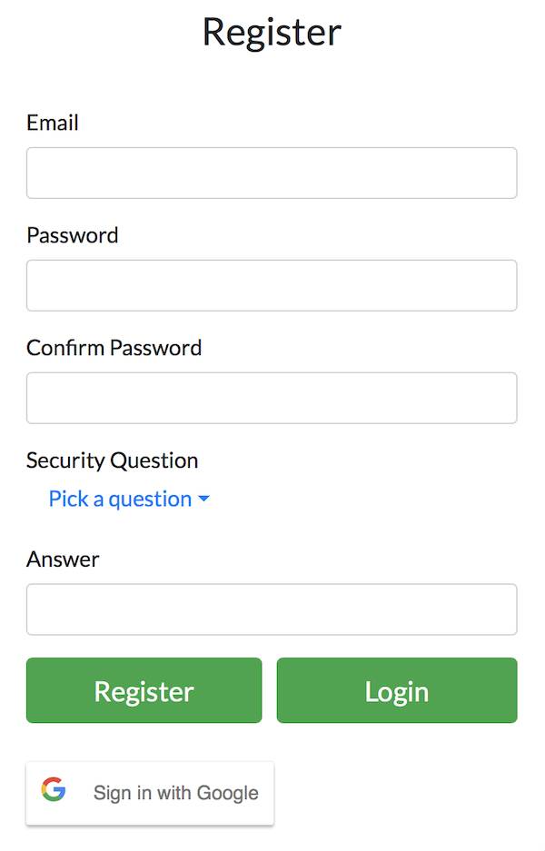 Registration/Login